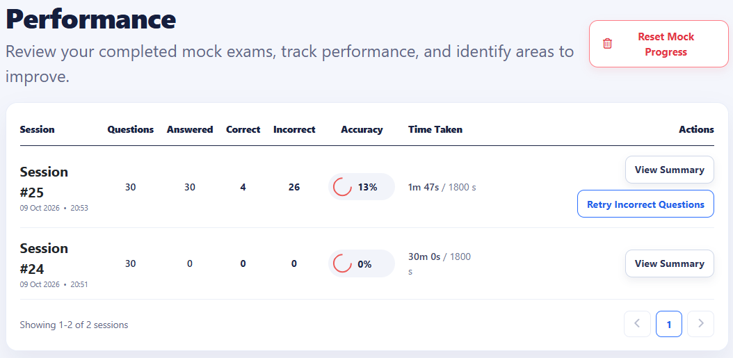 EM Courses student portal preview